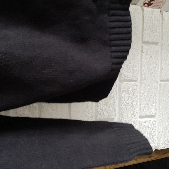 IZOD Petite Knitted Navy Blue Cotton Cardigan Size M - Picture 4 of 8